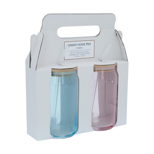 Lasipurkki 500 ml, lasi ja bambu