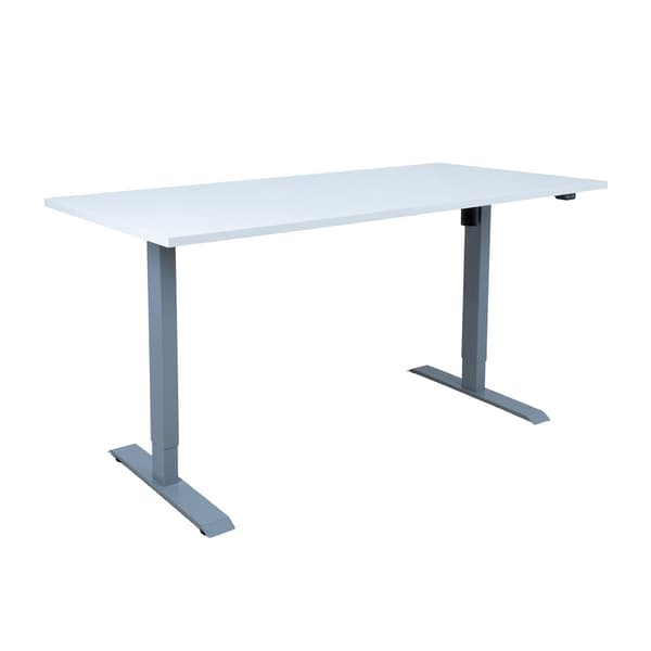 Skrivebord 160x80x71-121 cm Grå Justerbart