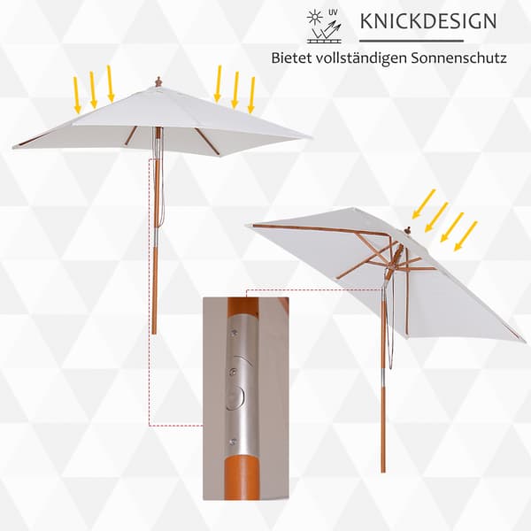 Parasol, 200x150x235 cm, Hvid