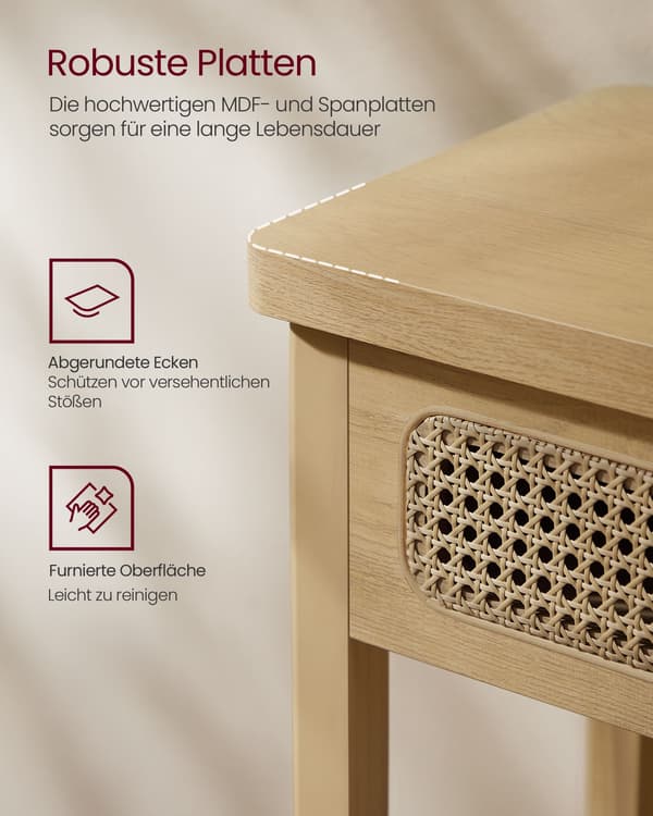 Konsolbord 100x30x80 cm Beige Spånplade