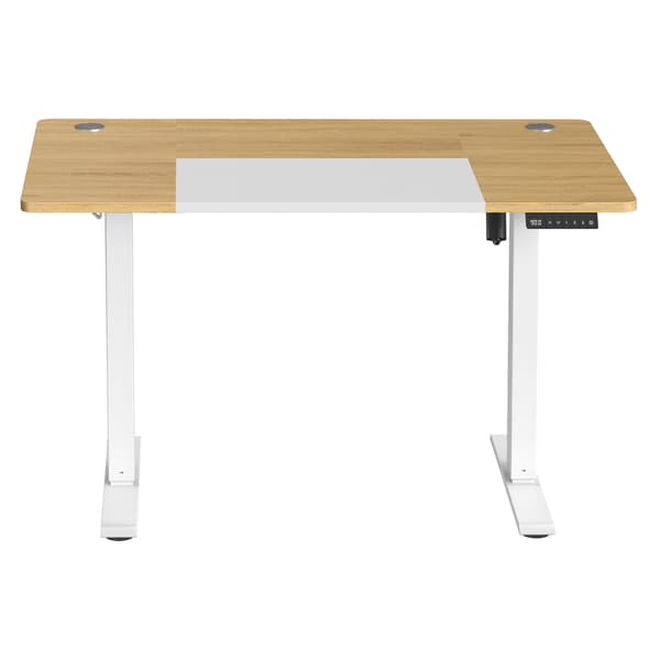 Høydejusterbart skrivebord 120,1x60,1x72,1-120,1 cm eik stål