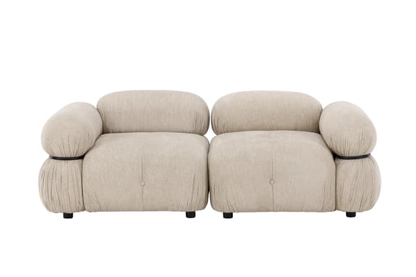 Modulsofa Mika 2 dele, Beige/Sort