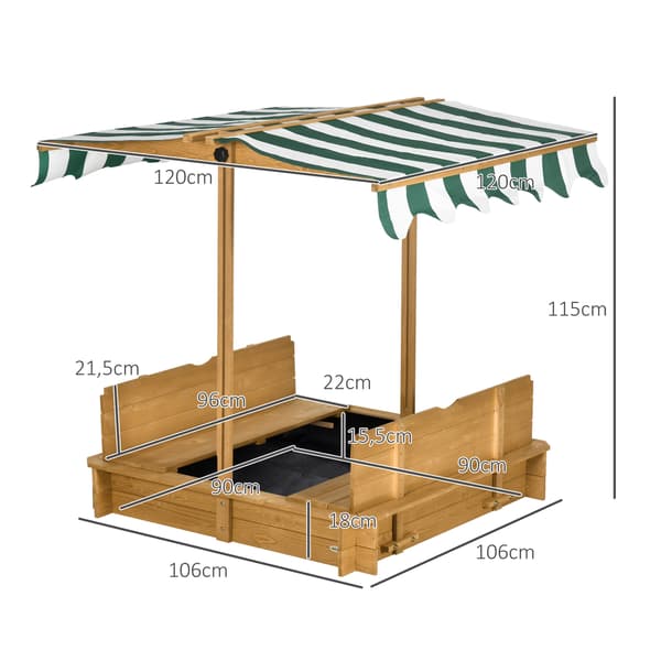 Sandbox 106x106x115 cm Lys Brun
