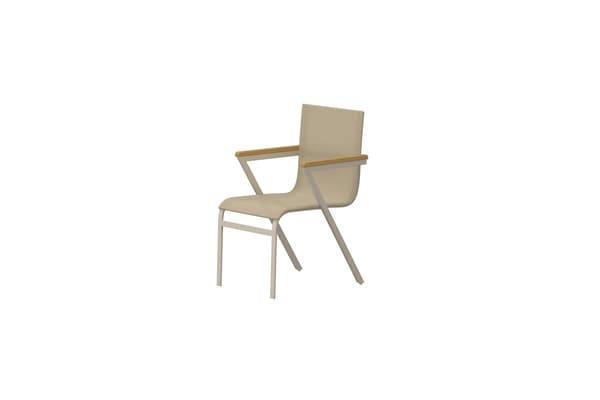 Spisestol, Mexico, Beige, Aluminium