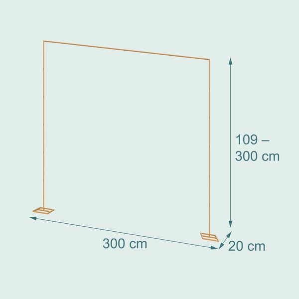 Ballonbue 300x300 cm Guld Stål, Kodustaar