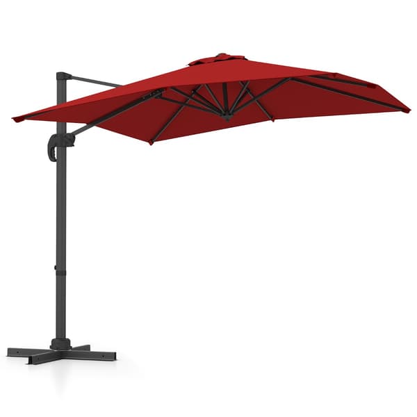Parasoll 245x245x238 cm Rött Polyester Tyg , Star