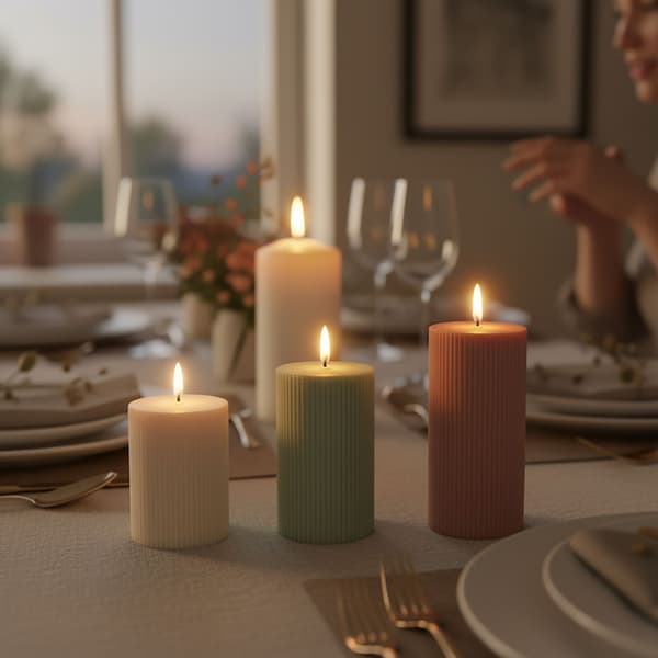 LED-ljusset, 18 cm, Beige, Kodustaar