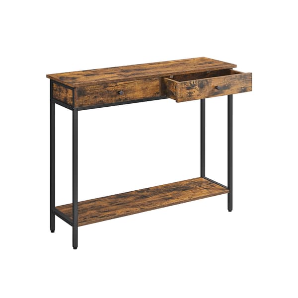 Konsolbord, 100x30x80 cm, Brun, Sort