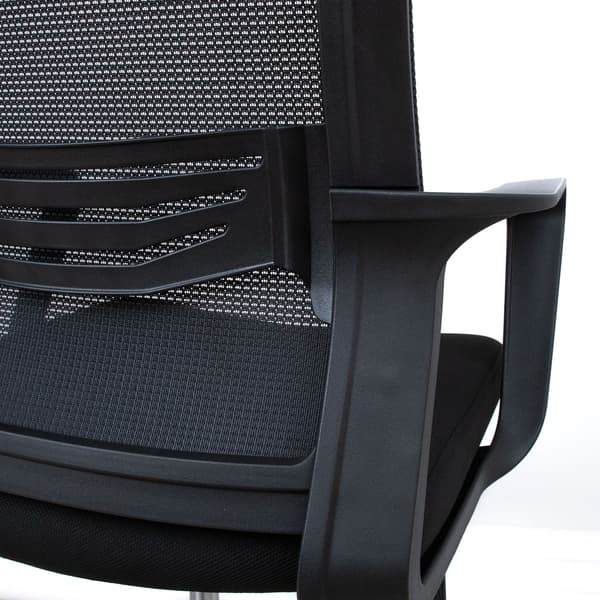 Kontorstol EMMA 57x65x98-104 cm Sort