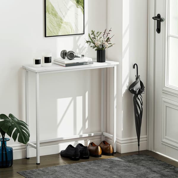 Konsolbord, 75x24x76 cm, Hvid