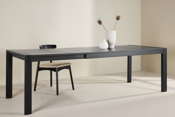 Spisebordsskyder 250x95x75 cm Sort Eg