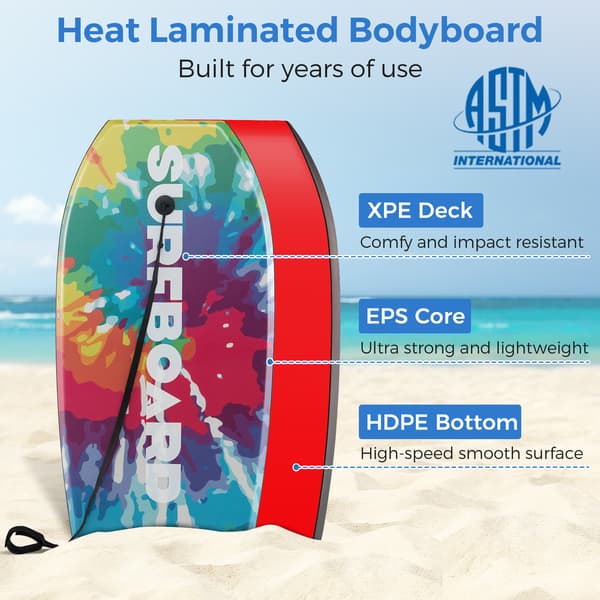 Bodyboard 33x18x2 monivärinen