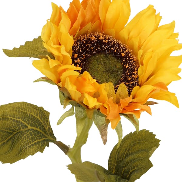 Konstgjord blomma 35 cm gul plast