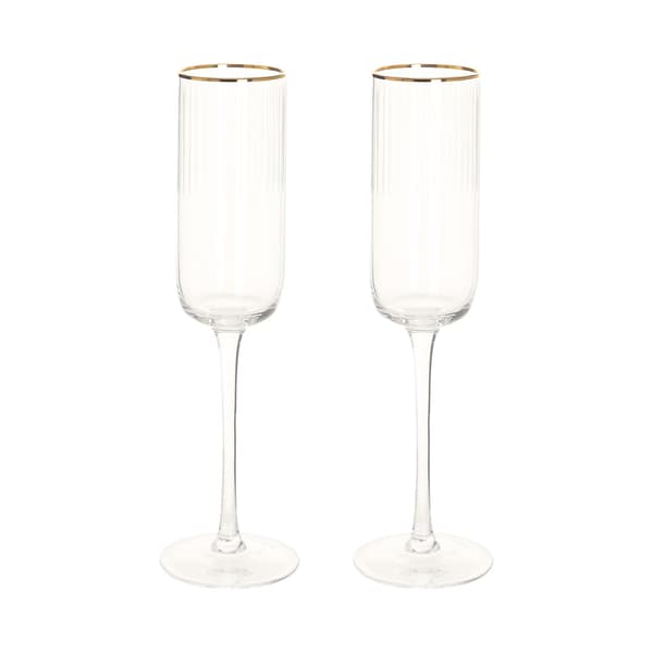 Champagneglas 24,1 cm Glas Guld