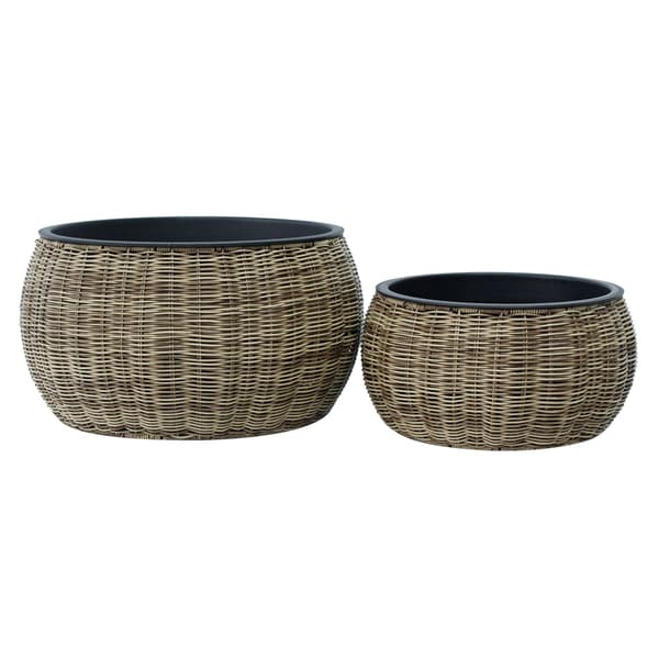 Planter 37x19 cm ljusbrun korg