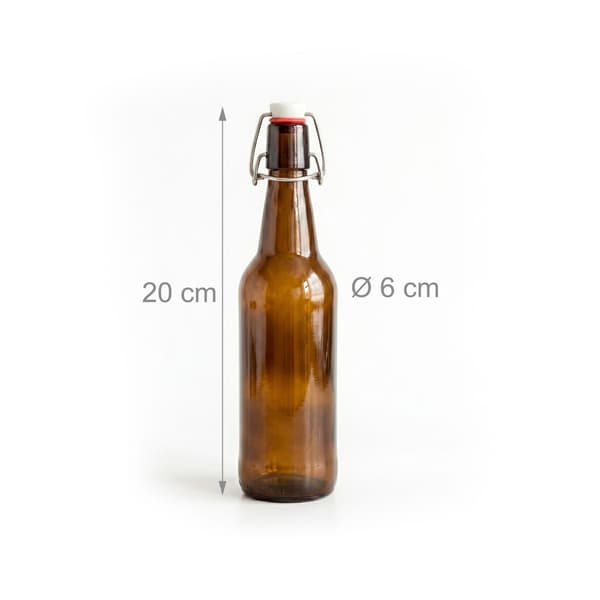Glasflasker 20x6 cm Brun glas, Kodustaar