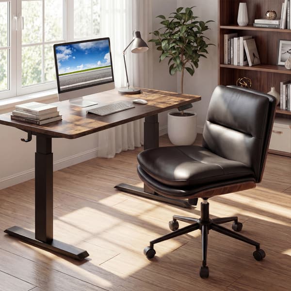 Kontorstol uden armlæn 70x59,7x85-92,7 cm sort