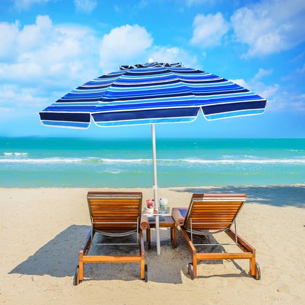 Udendørs parasol Ø220x220 cm navy