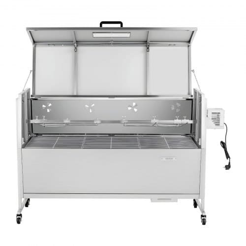 Rotisserigrill 158x55x104 cm rostfritt stål utomhusmatlagning