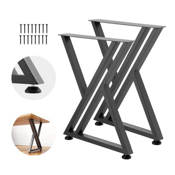 Pöydän jalat 74x61x60 cm Musta teräs