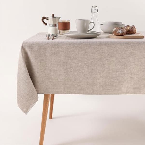 Bordsduk 135x220 cm Beige Bomull