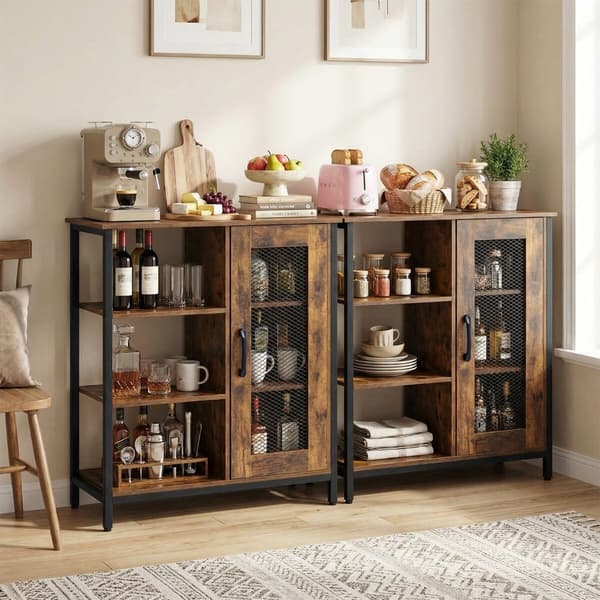 Kaffebar Skab 70x30x81 cm rustik brun/sort