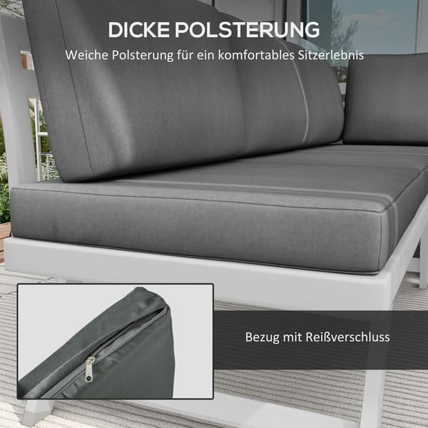 Utemöbelset, 115x61x65 cm, Grå