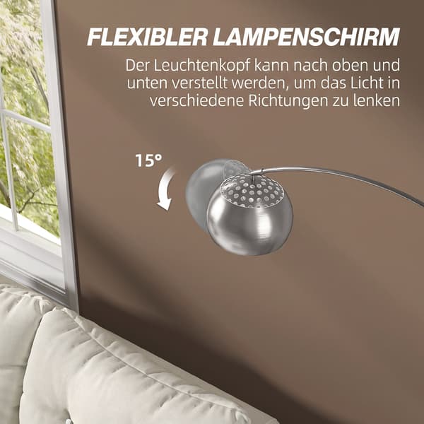 Gulvlampe 26x100x167 cm sølv