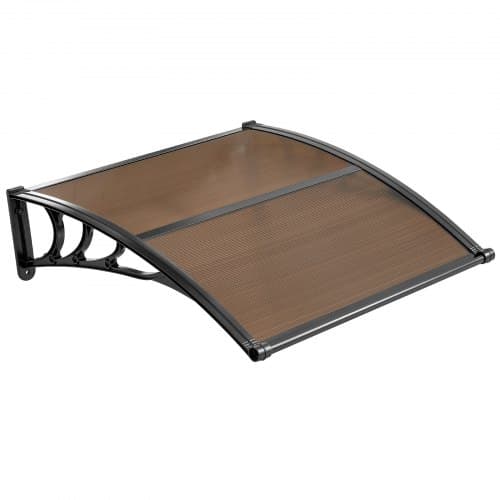 Dørmarkise 96,5x101,7x27,5 cm Brun Polycarbonat