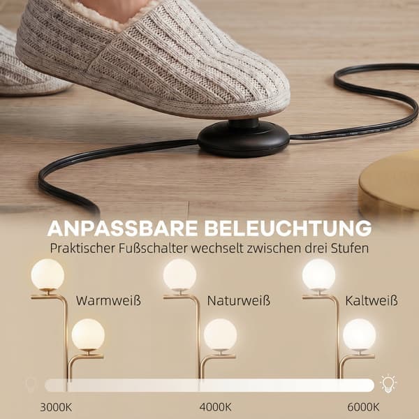 LED-gulvlampe 33x28x170 cm guld