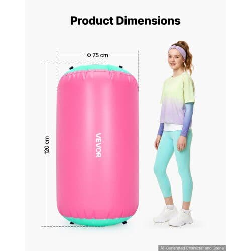 Gymnastik Air Roller 120x75 cm pink