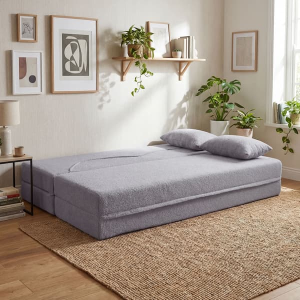 Sammenklappelig sovesofa 192,5x108,5x32 cm grå