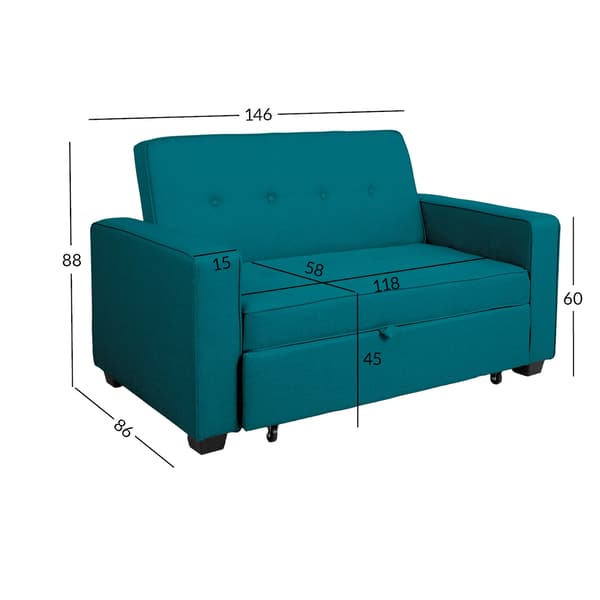 Sofa Seng FEYA 146x86x88 cm Blå