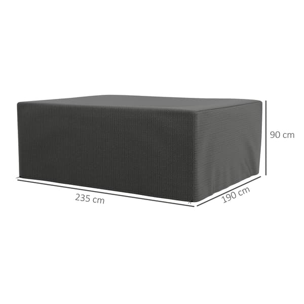 Huonekalusuoja 235x190x90 cm Harmaa Polyeteeni
