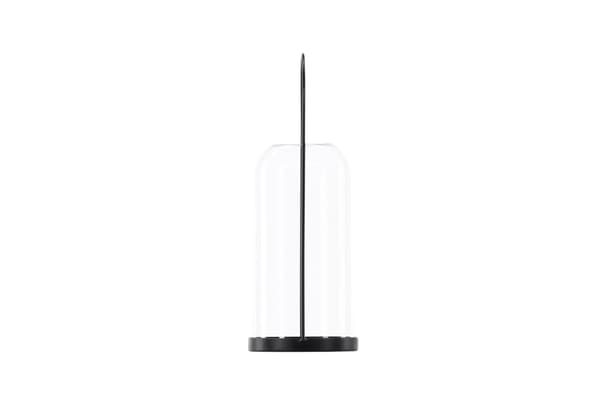 Lanterne Flora 35x13 cm Sort Glas