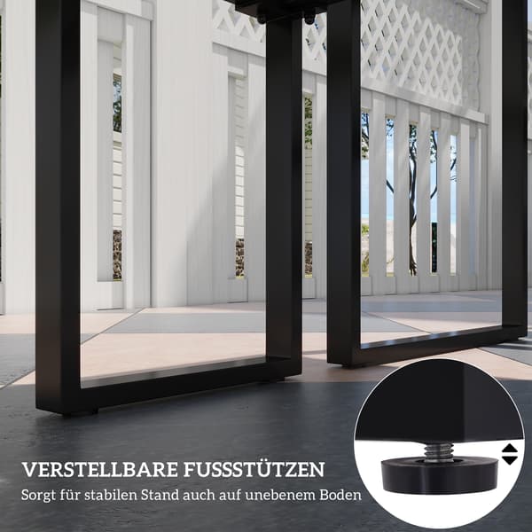 Ulkokalustesetti, 110x55x70 cm, musta