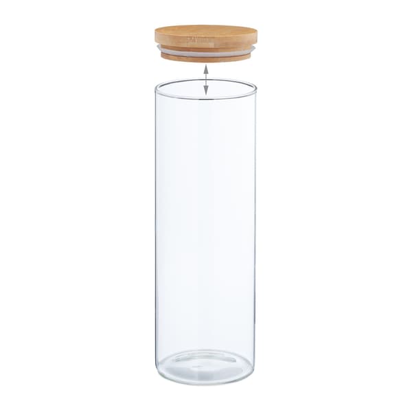 Förvaringsburkset 28x10 cm Transparent Glas, Kodustaar