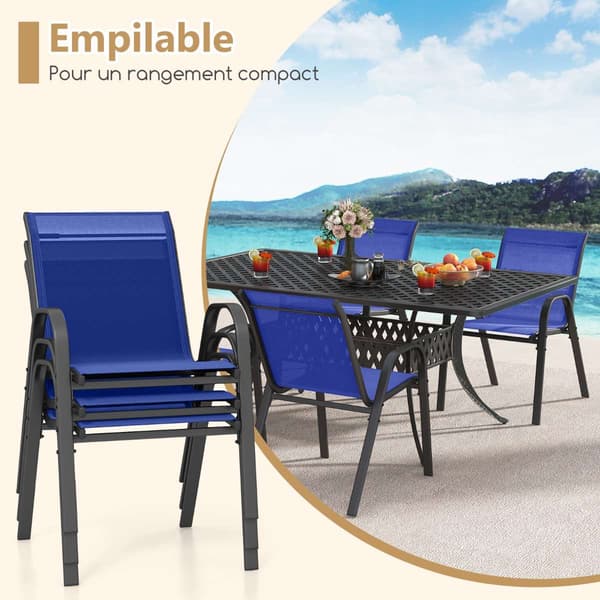 Patio Dining Chairs, 56x70x84 cm, Laivastonsininen , Star