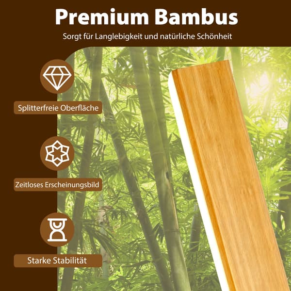 Gulvlampe, 18x122 cm, Natur, Bambus