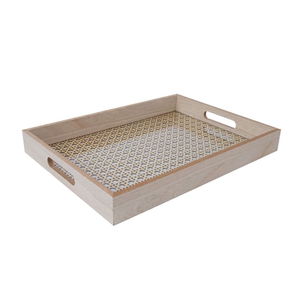 Bakke Hazel 40x30 cm Beige Glas og MDF