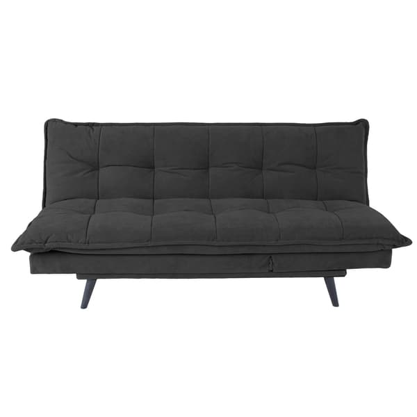 Soffa Säng SPRY 193x92x89 cm Svart Sammet