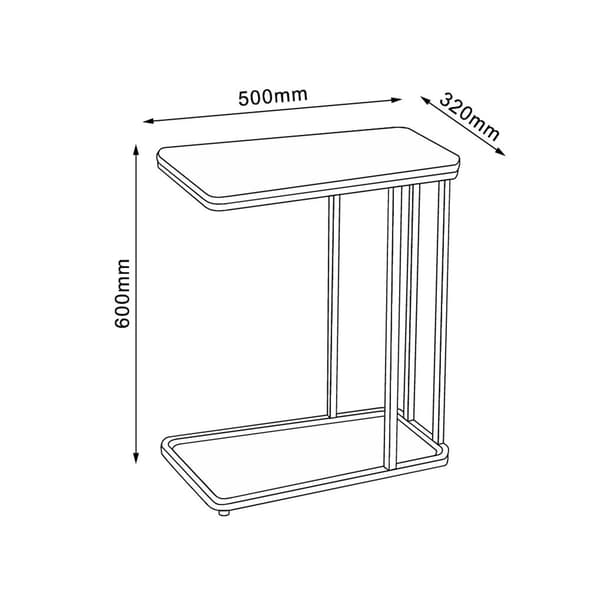 Sidebord HEDVIG 50x32x60 cm Sort