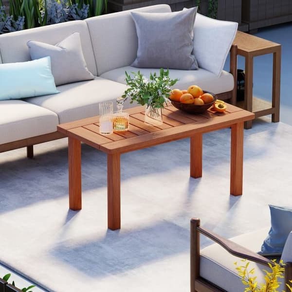 Havebord til terrasse 90,2x45,7x43,2 cm natur