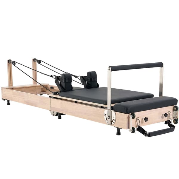 Pilates Reformer, 238x68x57 cm, Trä, Fällbar, Hemmagymutrustning