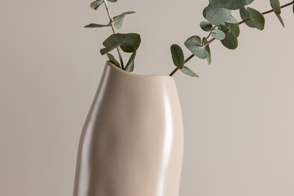 Vase Ernst 23x12x9 cm Beige Stentøj