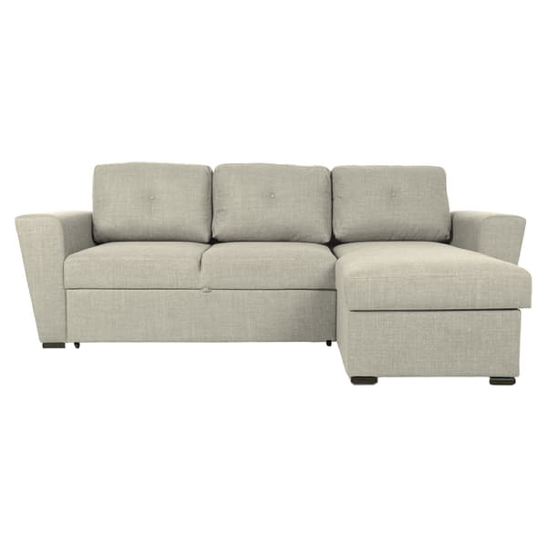 Hörnbäddsoffa Whitby 242x157x87 cm Beige Förvaring