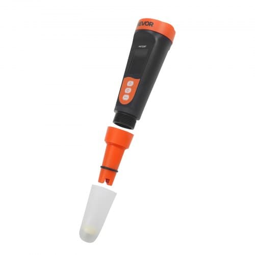 pH-meter PH06 0–14 pH område 40x40x185 mm orange/sort
