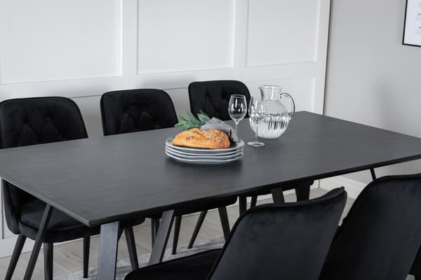 Spisebord og stol sæt Marina sort