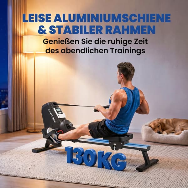 Romaskine 153x48x62,5 cm Sort Aluminium