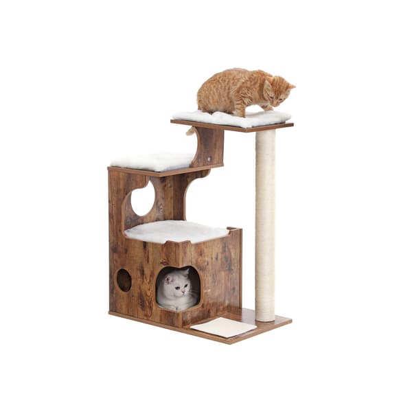 Kattträd 66x42x88 cm Brun MDF